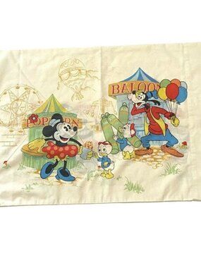 Vintage Disney Carnival Fair Standard Pillowcase